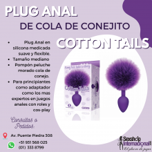 COTTON TAILS PLUG ANAL DE SILICONA CON COLA DE CONEJO SEXSHOP